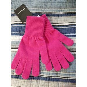 Trouve' Nordstrom Women's Soft Knit Pink Rouge High Wrist Gloves One Size.